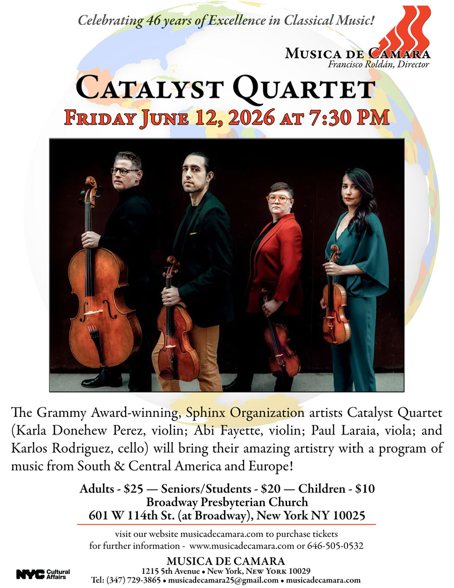 Musica de Camara 46th Anniversary June 12, 2026 Concert